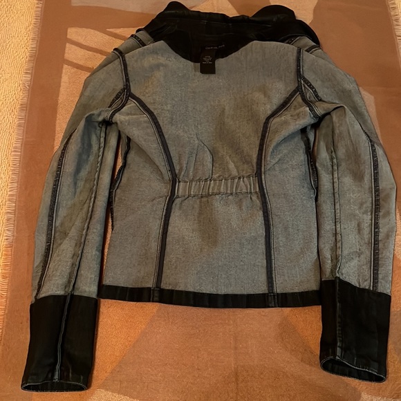 Calvin Klein Stretch denim blazer; dark blue - Picture 9 of 12